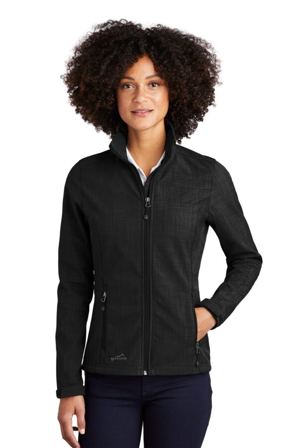 Eddie Bauer Ladies Shaded Crosshatch Soft Shell Jacket - Image 2