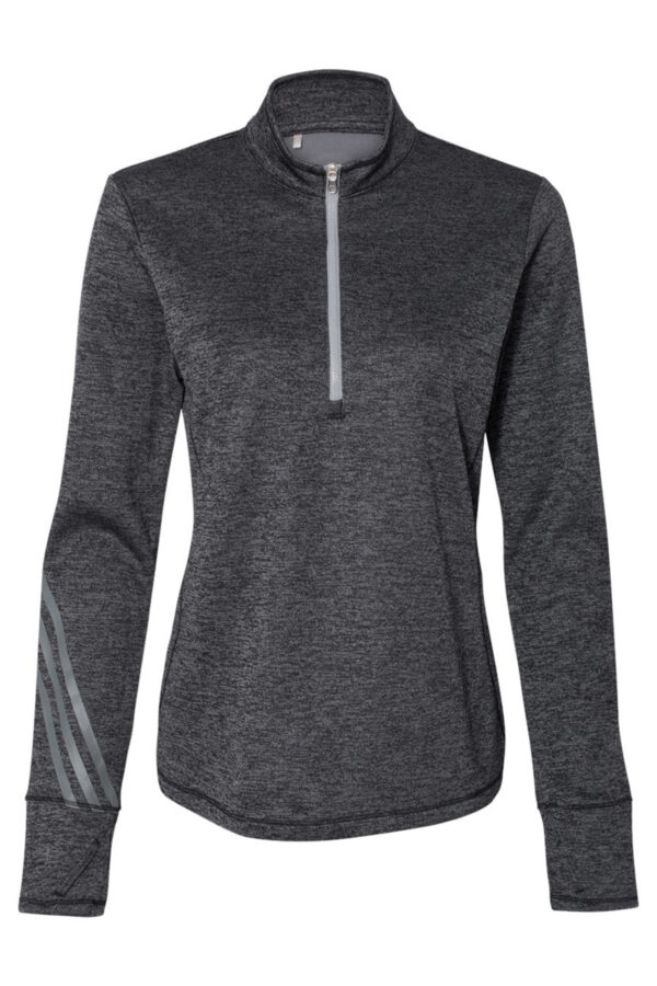 Ladies 3-Stripes Heather Quarter-Zip
