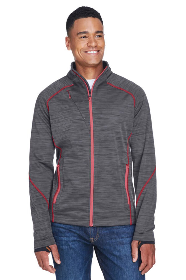 Mens Flux Melange Bonded Fleece Jacket - Image 5