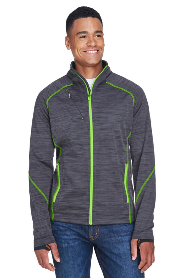 Mens Flux Melange Bonded Fleece Jacket - Image 4