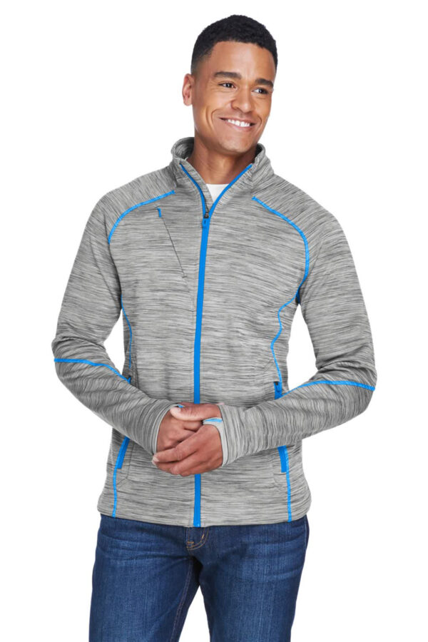Mens Flux Melange Bonded Fleece Jacket - Image 2
