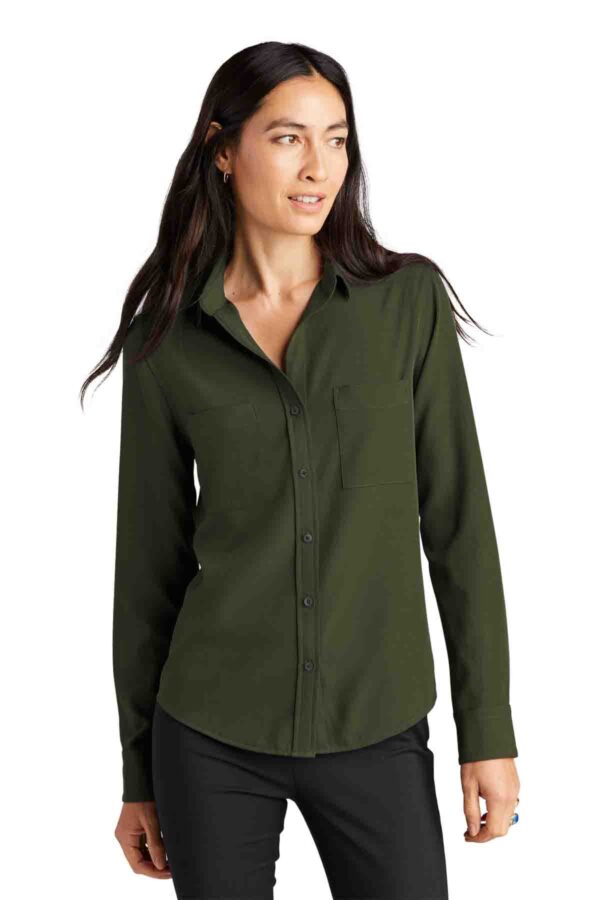 Mercer+Mettle™ Women's Stretch Crepe Long Sleeve Camp Blouse - Image 2