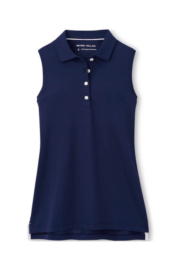Peter Millar Women's Sleeveless Banded Button Polo - Image 3