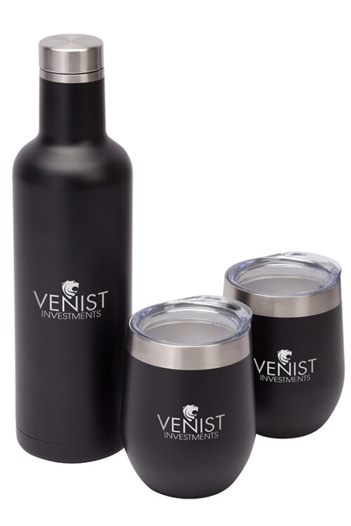 Bliss Wine Bottle & 2 Tumbler Gift Set
